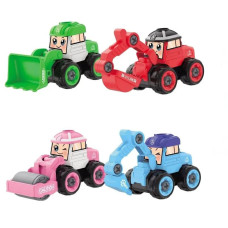 Іграшковий набір DIY CAR Розбірні мультиплікаційні машинки на шурупах будівельна техніка 9см (LY051D)