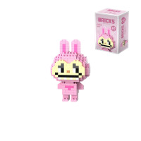 Піксельний конструктор Bricks 3D Labubu 245 дет рожевий (E3059)