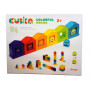 Дерев'яний конструктор Cubika Кольорові будиночки (14866)