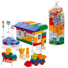 Пластиковий конструктор Colorplast Лідер №5 200дет. (1-054)