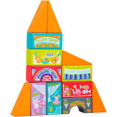 Дерев'яний конструктор Cubika Казкове місто LKM-4 13 деталей (12367)