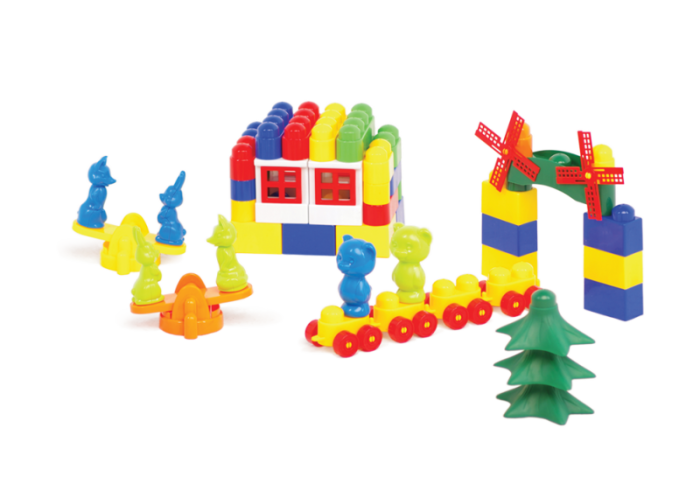 Пластиковий конструктор Colorplast Майстер Блок №4 74дет. (1-026)