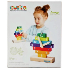 Дерев'яний конструктор Cubika Годинники 10 деталей (14354)