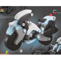 Дерев'яний конструктор Cubika Мотоцикл поліцейський LM-3 83 деталей (11643)