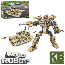Конструктор Worlf of Robots Танк-трансформер 2в1 461 дет (KB3001)