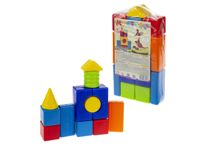 Пластиковий конструктор Colorplast Мастерок №1 15дет. (1-070)