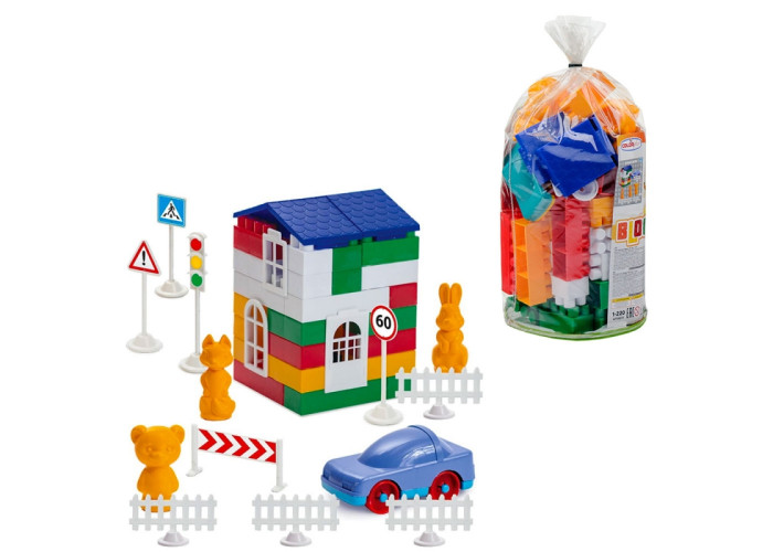 Пластиковий конструктор Colorplast Лідер №2 80дет. (1-220)