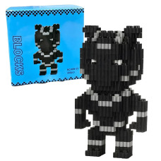 Конструктор PIXEL BUILDING BLOCK 3D Чорна пантера 560 ел (MW-13)