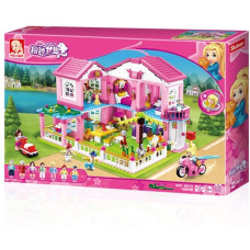 Конструктор SLUBAN Вілла рожева мрія 30 см 896 дет (SM38-B0721)