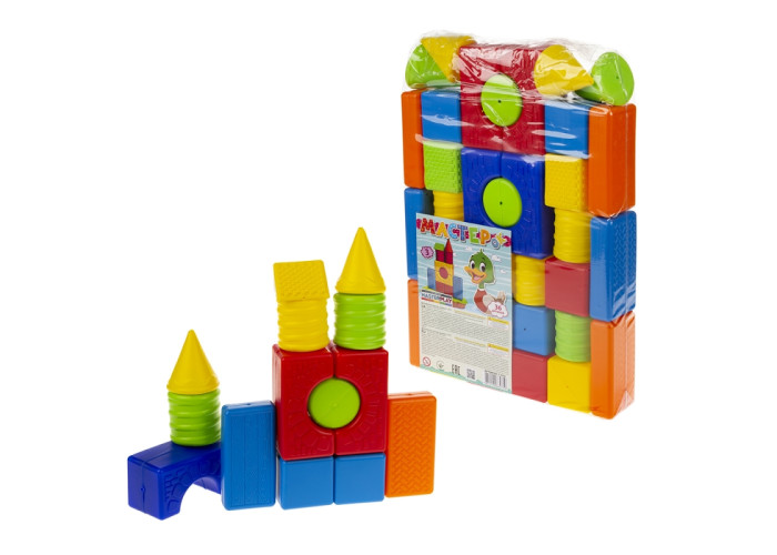 Пластиковий конструктор Colorplast Мастерок №3 36дет. (1-072)