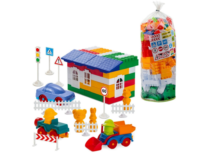 Пластиковий конструктор Colorplast Лідер №5 200дет. (1-054)