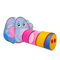 Намет дитячий Слон 2 в 1 тунель, пірамідка в сумці (889-87B)