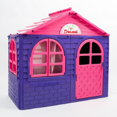 Ігровий будиночок Doloni Toys зі шторками фіолетово-рожевий (02550/10)