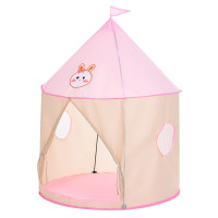 Ігровий намет вігвам 1 вхід, 2 вікна каркасний рожевий 103х103х138 см (MR1527PN)