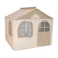 Ігровий будиночок DOLONI TOYS зі шторками бежевий ECO (02550/m02eco)