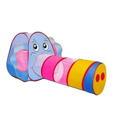 Намет дитячий Слон 2 в 1 тунель, пірамідка в сумці (889-87B)