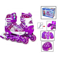 Роликові ковзани DISNEY COMBO FROZEN M 35-38р. з набором захисту фіолетові (1683966127)
