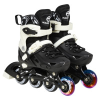 Роликові ковзани Maraton Vega L (39-42) розсувні із набором захисту чорні (RMR009LBK)