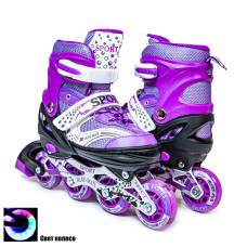 Комплект роликів Happy Mondays із захистом S (30-33) фіолетовий (2741572-S)