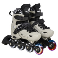 Роликові ковзани Maraton Vega M (35-38) розсувні із набором захисту сіро-чорні (RMR009MGRY)