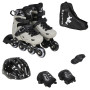 Роликові ковзани Maraton Vega M (35-38) розсувні із набором захисту сіро-чорні (RMR009MGRY)