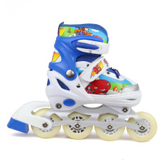 Ролики з принтом PU-колеса зі світлом металева рама S розмір (30-33) (00701/00700)