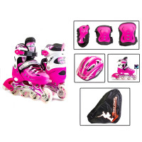 Роликові ковзани SCALE SPORTS з набором захисту S 31-34р. малиновий (LFC905SPINK)