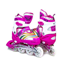 Дитячі роликові ковзани Scale Sports LF 907 S (28-33) рожеві (LF907SP)