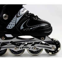 Роликові ковзани HAPPY Black чорні М (34-37) (431402919)