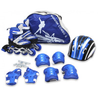 Набір роликові ковзани Maraton Combo S (28-33) + комплект захисту сині (RMR0002BLS)