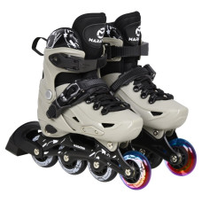 Роликові ковзани Maraton Vega L (39-42) розсувні із набором захисту сіро-чорні (RMR009LGRY)