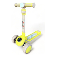 Самокат дитячий Maraton City Line складний з музикою жовтий (902YL)