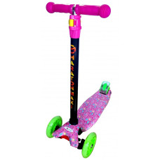 Самокат Maraton MAXI Pink триколісний з LED-підсвіткою (MR0019PNP)
