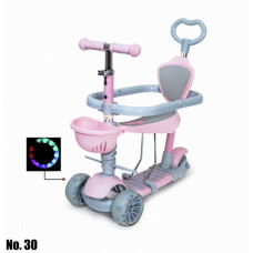 Самокат дитячий Scale Sports Smart Scooter 5 in 1 С бортиком рожевий (836618788)