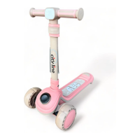 Самокат дитячий Maraton City Line складний з музикою рожевий (902PN)