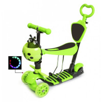 Самокат Scooter Божа корівка 5в1 з підсвіткою коліс салатовий (2016887948)