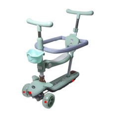 Самокат SCALE SPORTS SMART 5в1 BAQ із захисним бортиком м'ятний (1877837734)