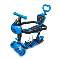 Самокат дитячий Scale Sports Smart Scooter 5 in 1 З бортиком Божа корівка синій (956612321)
