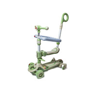 Самокат SMART 5 В 1 N-388 із захисним бортиком музикою та підсвіткою зелений (549296887)