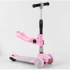 Самокат дитячий Best Scooter MAXI з сидінням рожевий (ST-15700)