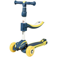 Самокат Maraton FLEX 2в1 3-колісний, із сидінням, зелено-жовтий (SMR0011YL)