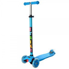 Дитячий самокат ITRIKE MAXI триколісний блакитиний (JR3-003-BLBL)