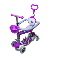 Самокат SCALE SPORTS SMART 5в1 FULL із захисним бортиком фіолетовий (1892134026)