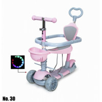 Самокат дитячий Scale Sports Smart Scooter 5 in 1 С бортиком рожевий (836618788)