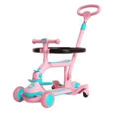 Самокат SCALE SMART 5в1 з підсвіткою рожевий (1952153100)