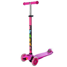 Дитячий самокат ITRIKE MAXI триколісний малиновий (JR3-003-BML)