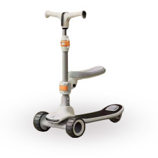 Самокат Maraton 2 в 1 із сидінням із світло-звуковими ефектами білий (SMRT010WT)