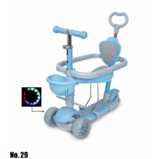 Самокат дитячий Scale Sports Smart Scooter 5 in 1 С бортиком блакитний (1937755802)
