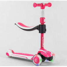 Самокат дитячий Best Scooter з сидінням рожевий (JS-41008/63204)