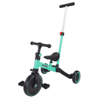 Велосипед-трансформер Sprint триколісний з батьківською ручкою бірюзовий (TR2452)